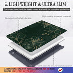 CISSOOK Case for MacBook Air 13 inch 2021 M1 A2337 A2179 A1932, Hard Shell Case+ Keyboard Cover+ Screen Protector for New MacBook Air 13 with Retina Display and Touch ID 2022-2018, Elegant Gold Lotus