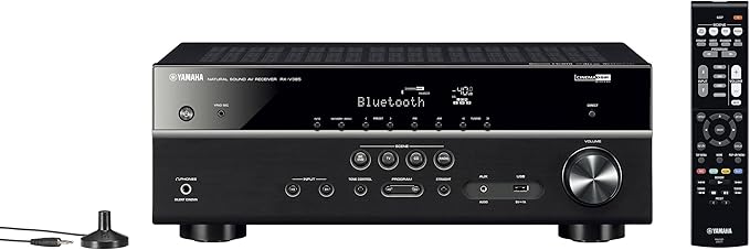 Yamaha Audio YHT-4950U 4K Ultra HD 5.1-Channel Home Theater System with 8" 50W RMS Powered Subwoofer Speakers, True Surround Sound, AV Receiver and Bluetooth Music Streaming Bundle with Accessories