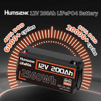 4PACK 12V 200Ah LiFePO4 Battery, Built-in 200A BMS, Rechargeable Deep Cycles DIY Battery, 2560Wh Lithium Battery for Off-Grid and Home Solar System, Marine, Trailer, RV