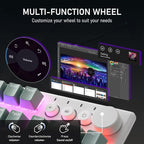 iRocks K74R Wireless RGB Illuminated Mechanical Gaming Keyboard, Hot-Swappable Switches, Easy-Clean Floating Design, PBT 107 Keys NKRO, Detachable USB-C Cable - Island Blue (Red Switches)
