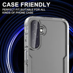 for Samsung Galaxy A26 Camera Lens Protector, Individual Metal Ring Tempered Glass Lens Cover, [Strong Adsorption] Scratch Resistant Ultra-Thin HD Clear Lens Cover, 1 Set-Black