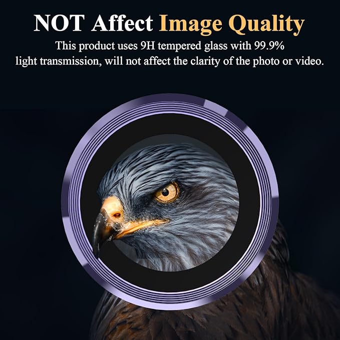 YWXTW Camera Lens Protector for Samsung Galaxy S24 Plus Accessories, 9H Tempered Glass Metal Individual Ring Camera Cover Screen Protector for S24 Plus, Case Friendly, Anti Scratch (Cobalt Violet)