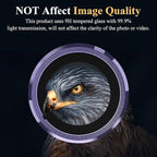 YWXTW Camera Lens Protector for Samsung Galaxy S24 Plus Accessories, 9H Tempered Glass Metal Individual Ring Camera Cover Screen Protector for S24 Plus, Case Friendly, Anti Scratch (Cobalt Violet)