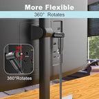 EMK 90 Degree Right Angle Optical Audio Cable [25ft/8M] - 360° Rotatable Digital Toslink SPDIF Cable for Soundbar to TV, Home Theater - Black Fiber Optic Cable with Angled Connector