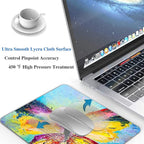 Colorful Butterfly Mouse Pad, Oil Painting Art Mousepad for Design, Anti-Slip Rubber Base Wireless Mouse Pads for Laptop