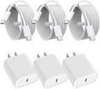 iPhone 16 15 Charger Fast Charging,3Pack 20W Fast Charging USB C Charger with 10Foot Long Type C to C Cable Cord TypeC Block Brick for iPhone 16e/16/16 Pro/16 Plus/16 Pro Max/15 Pro,iPad Air/Pro/Mini