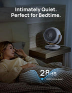 Dreo Fan for Bedroom, Desk Air Circulator Fans with Remote, 11 Inch Table Fan for Whole Room, 60ft Powerful Airflow, 120° Vertical Manual and 90° Oscillating, 4 Speeds, 8H Timer, 28dB Quiet, Home