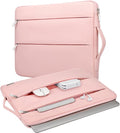 Voova Laptop Sleeve Carrying Case 13 13.6 Inch Compatible with MacBook Air 13 M1/M2/M3/M4, MacBook Pro 13/14, IPad Pro 13, Waterproof Slim Computer Cover Bag, Sakura Pink