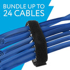 IMPRESA Cable Comb Organizer Kit - Includes 6 Straps & 6 Inserts - Cable Management Tool for Cat6a & Ethernet Wires - Neat Wire Organizer for Home or Network Setup