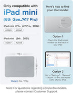 MOFT Dynamic Folio Case for iPad mini 7 A17 Pro (2024), iPad mini 6 (2021), Silm Magnetic Stand Case with 20+ Viewing Angles, Auto Wake/Sleep, Ultra Thin, Cement x Sapphire