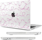 Compatible with MacBook Air 13.6 inch Case, M4 A3240/M3 A3113/M2 A2681 (Released 2025 to 2022), Hard Shell, Keyboard Cover, Screen Protector, Webcam Cover & Type-C Adapter, Sparkly Bows