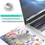 Colorful Wildflowers Floral Butterfly Custom Mouse Pad with Non-Slip Rubber, Small Square Design for Wireless Laptop & Computer Mouse Pads for Desk, 9.5 x 7.9 inch Smooth Surface for Gaming & Office