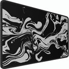 Gaming Mouse Pad, 31.5x15.7 inch Large Extended Computer Keyboard Mouse Mat, Water Resist Non-Slip Mousepad Rubber Base Long XXL Desk Mouse Pad for Gaming, Office & Home, Marble White