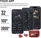 TOZO NC9 Hybrid Active Noise Cancelling Wireless Earbuds, 6 Mics ENC Clear Call, IPX8 Waterproof, in Ear Bluetooth 5.3 Headphones Stereo Bass Ear Buds 59H Playtime with LED Display 32 EQs via APP
