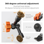 K&F Concept 6" Magic Arm Clamp Kit with 1/4" & 3/8" Thread Screw, Articulating Friction Arm with Camera Clamp Mount for Monitor, LED Light, Webcam, Action Camera