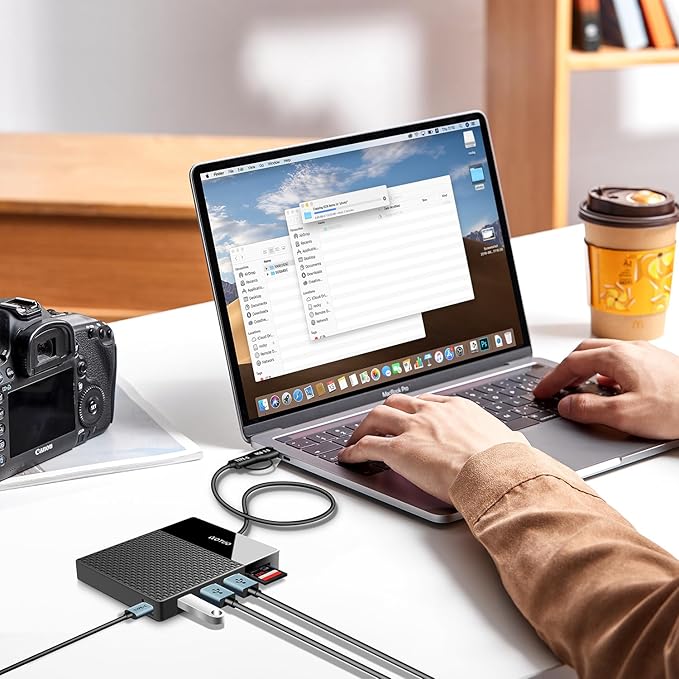 2TB Docking Station External Hard Drive Storage, USB-C Hub + HDD 7-in-1, USB 3.0, SD/TF Card, HDD for Windows, Mac, Android, TV, Phone, Laptop, Desktop, PC