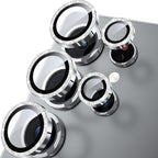 WSKEN for Samsung Galaxy S25 Ultra Camera Lens Protector - Ultra Thin Case Friendly, 9H Shatterproof Tempered Glass with Aluminum Metal Circle Camera Screen Protector Cover Accessories, Glitter