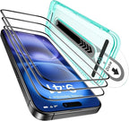 ESR 3 Pack for iPhone 16 Plus/iPhone 15 Plus Screen Protector, [9H Hardness] [Military Grade Shatterproof] Full Coverage Tempered Glass Film with Flawless Fit Tray, HD Clear, Scratch Resistant