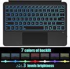 Magnetic Bluetooth Keyboard Cover for Surface Pro 12" 1st 12 inch Laptop Released in 2025 with Backlit (Dark Grey)