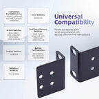 19" Rack Mount Kit for 17.3 inch Wide Switches, Compatible with Select Buffalo Tech, Dell, Cisco, D-Link, NETGEAR, Linksys and TRENDnet Products