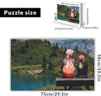 Custom Puzzle from Photos - Personalized 1000/500/300/200/120 Piece Jigsaw Puzzle for Adults & Kids, Unique Wooden Gift for Christmas, Wedding, Anniversary, Birthday