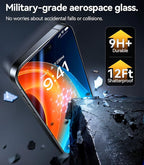 TORRAS Military-Grade Shatterproof for iPhone 16 Pro Max Screen Protector [9H+ Aerospace Tempered Glass＆ One-Step Installation] Full Coverage Fit Bubble Free Top-Notch Protection, 2 Pack, GlassGo X