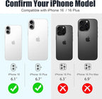AGVEE 3+3 6 Pack for iPhone 16 6.1" / 16 Plus 6.7" Camera Lens Cover Protector, Bling Diamond & Bling Glitter Metal Ring 9H Tempered HD Glass Camera Cover Protector Film, Bling-Pink