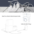 [2025 UV-Coating] COLSUR Wireless Charging Station, 3 in 1 Charging Station, Alarm Clock with Wireless Charger, iPhone 12/13/14/15/16 Pro/13 Mini/13 Pro Max/12 pro, AirPods