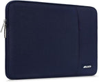MOSISO Laptop Case 16 inch, 15-15.6 inch Laptop Sleeve Compatible with MacBook Pro 16 M4 M3 M2 M1, HP Acer Dell Lenovo ASUS Notebook, Polyester Vertical Computer Sleeve Bag with Pocket, Navy Blue