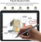 Pen for iPad 2018-2025, HATOKU 15 Mins Fast Charging Pencil 1st Gen with Tilt & Palm Rejection Compatible with iPad Air 3/4/5/M2/M3, iPad mini 5/6, iPad 6/7/8/9/10/11, iPad Pro 11"/12.9"/M4 (Black)