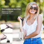 Clip and Go Strap for Phone with Wallet Crossbody, Adjustable Phone Lanyard with Detachable RFID Wristlet Wallet & Ultra-Thin 360° Rotatable Metal Tabs for All Smartphones (Cream)