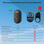 Bluetooth Camera Remote Control for iPhone, GoPro Camera Shutter Remote with Type-C Charging - 65ft Range - Instant Pairing - Compatible with iPhone 12-17 Pro Max, GoPro 8-12, iPad, Android