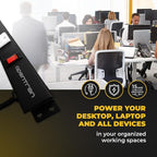 9 Outlets 3 Feet Power Cord 3 Feet Body Opentron OT3093 Heavy Duty Metal Surge Protector Power Strip with Mounting Parts - Free End Caps for Shipping Protection Only