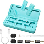 GODOX 【2025 Latest Model】 Movelink Mini LT Kit Wireless Microphone System, 2.4GHz Lavalier Mic 100m(328ft.) Range with Charging Case for iPhone, Camera, Vlogger, Youtuber, Interviewer(Green)