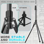 UBeesize 92’’ Cell Phone Tripod Stand with 16.5’’ Gooseneck and Remote, Overhead Tripod with Adjustable 360°Ball Head & Phone Holder for iPhone 14 Pro Max/Plus/13/12/11, Android Cell Phone