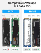 ORICO M.2 NVMe SATA SSD Enclosure Adapter Tool-Free, USB C 3.2 Gen 2 10Gbps NVMe, 5Gbps NGFF SATA PCIe M-Key(B+M Key) 2230/2242/2260/2280, Aluminum External M2 Reader Support UASP Trim- BK(G2A)