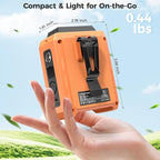 COMLIFE Portable Mini Waist Fan - Rechargeable Clip on Belt Wearable Body Fan, Max 20H Cooling, 5 Speeds 16000RPM Turbo Hands-Free Under-Shirt Neck Fan for Outdoor Jobsite Camping Traveling