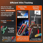 AMPCOM Wire Tracker & Network Cable Tester with PoE Detection, NCV Voltage Detection, RJ45/RJ11 Line Tracer, Type-C Rechargeable, LED Light, for LAN/Ethernet/Telephone Continuity Testing