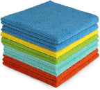 AIDEA Microfiber Cleaning Cloth, 8PK, All Purpose Microfiber Towels, Absorbent Cleaning Rags Kitchen Towels, Lint Free Dusting Cloth for House, Kitchen, Car, Window, 12"×12"