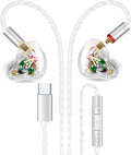 Vibes 202MC USB-C Wired Earbuds - HiFi in Ear Monitor Headphones - Noise Isolating Ear Buds w/ Mic - Clear Sound, Deep Bass & Comfort-Fit Earphones - MMCX to USBC, Silver Plated Cord, Carrying Case