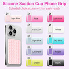 Silicone Suction Phone Case Mount, Non Slip Suction Cup Phone Mount, Phone Accessories Holder for Selfies and Videos, Translucent
