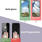 Screen Protector for iPhone 17, iPhone 16 Pro 6.3-Inch, 2 Pack, 9H Tempered Glass, HD Clear, Full Cover, Anti-Fingerprint, Easy Installation