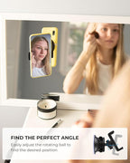 Universal Phone Holder, Record with Front and Back Camera, Shower Mirror Bathroom Phone Holder, Adjustable Wall Mount Stand, TikTok YouTube Vlog Video Recording Kit Influencer Essentials Accessories