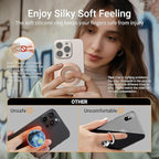 OPSO Magnetic Phone Ring Holder for MagSafe, 360° Rotatable Gym Finger Ring Grip Stand, [Dual-Sided Magnet] Magnetic Phone Grip Adjustable Kickstand for iPhone 16 15 14 13 12/Pro/Max, All Smartphone