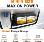 BtrPower 12V 100Ah Mini LiFePO4 Battery with Small Size and Light Weight, Built-in 100A BMS and Grade A Cells, Up to 15000 Cycles & 10-Year Lifespan for RV, Solar, Trolling Motor & Camping.