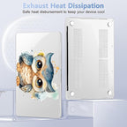 for MacBook Pro 16 inch Case 2019 2020 Release Model A2141, Plastic Hard Shell Cover with Keyboard Cover for MacBook Pro 16 inch with Touch Bar & Touch ID - Cute owl