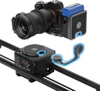 Zeapon AXIS 80 (2-axis) Multi-axis Motorized Camera Slider, 31''/80cm DSLR Dolly Carbon Fiber Electric Track, LCD Screen APP Control, Pan Head for 360° Panoramic Time-Lapse Follow Focus