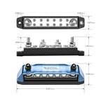 Recoil BB212P Power Distribution Block 12V 150A Dual 5/16” Studs Bus Bar Terminals Battery Busbar for Boat Automotive Solar Wiring