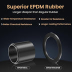 QILIPSU 50pcs M25L Long Thread Cable Gland Waterproof IP68 Nylon Strain Relief Cord Grip Cable Pass Through Wire Connector