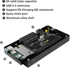 Portable eGPU Enclosure Compatible with Thunderbolt 3/4,USB4 PD 85W Charging,Daisy Chain Support,External GPU Dock Station 40Gbps Rate Support NVIDIA/AMD PCIE,DC/SFX/ATX/Flex Power Supply
